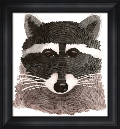 Framed Raccoon Print