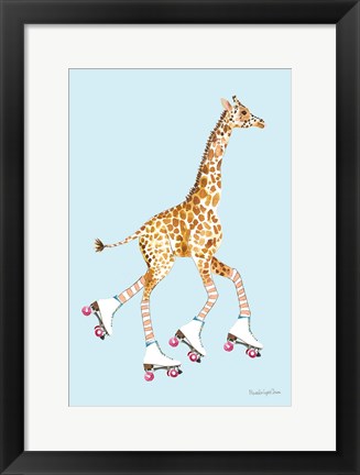 Framed Giraffe Joy Ride II Print