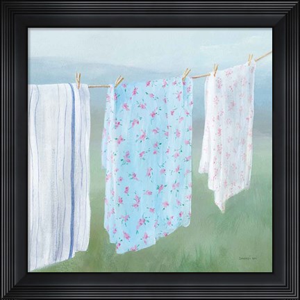 Framed Laundry Day II Print