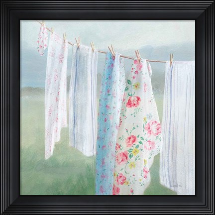 Framed Laundry Day I Print