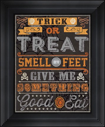 Framed Halloween Talk I Orange Print