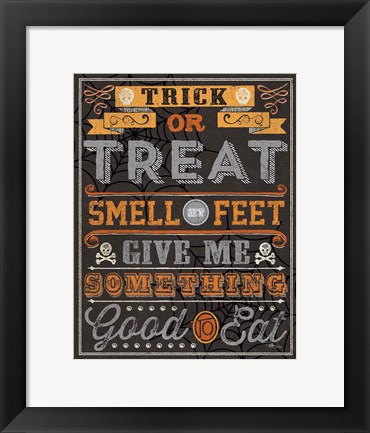 Framed Halloween Talk I Orange Print