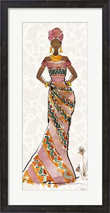 Framed African Flair X No Vase Print