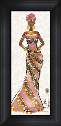 Framed African Flair X No Vase Print