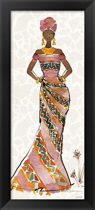 Framed African Flair X No Vase Print