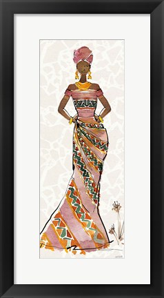 Framed African Flair X No Vase Print