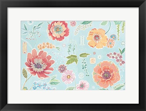 Framed Happy Meadow I Print