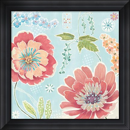 Framed Happy Meadow III Print