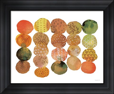Framed Fall Circle Stories II Horizontal Print