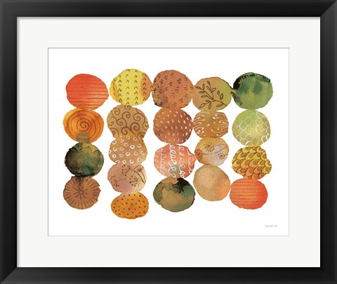 Framed Fall Circle Stories II Horizontal Print