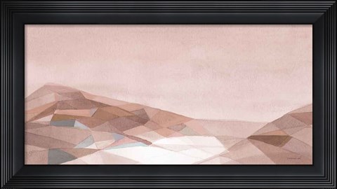 Framed Warm Geometric Mountain Print