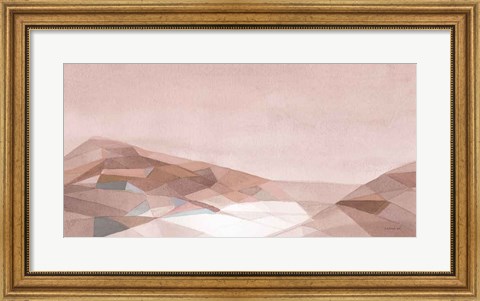 Framed Warm Geometric Mountain Print