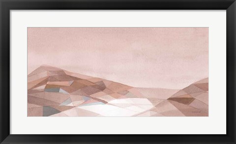 Framed Warm Geometric Mountain Print