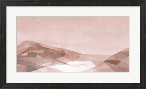 Framed Warm Geometric Mountain Print