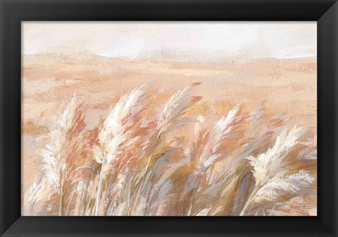 Framed Terracotta Prairie Grasses Print