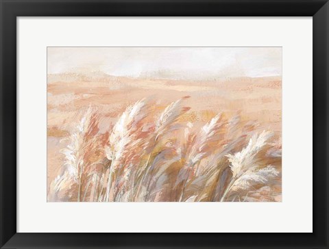 Framed Terracotta Prairie Grasses Print