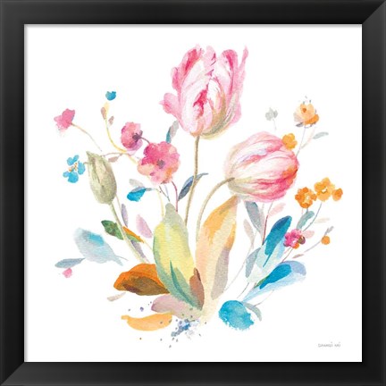 Framed Spring Tulips I Print