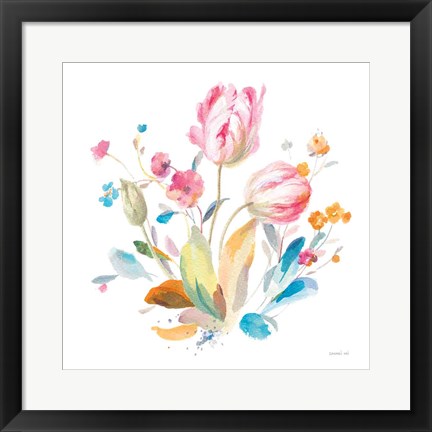 Framed Spring Tulips I Print