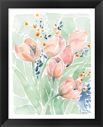 Framed Tulip Spray Print