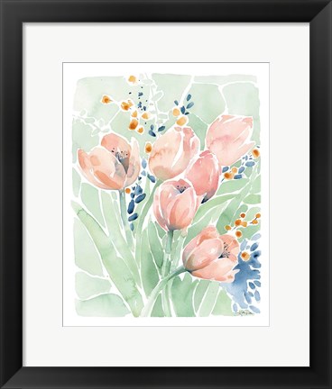 Framed Tulip Spray Print