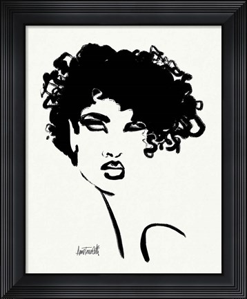 Framed Brush Portrait XI Print