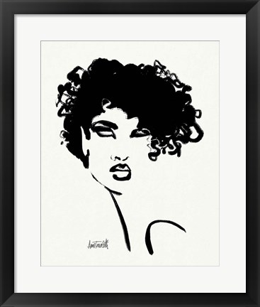 Framed Brush Portrait XI Print