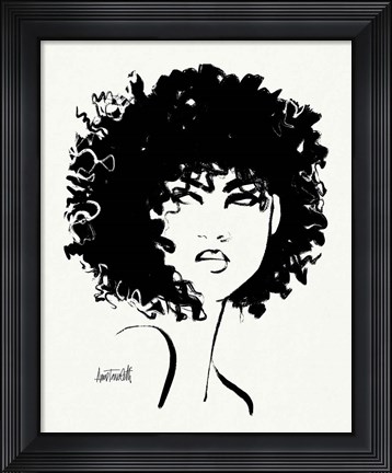 Framed Brush Portrait X Print