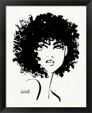 Framed Brush Portrait X Print