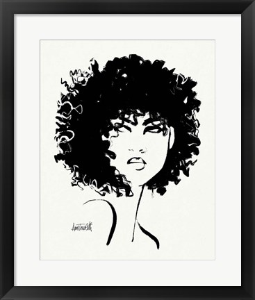 Framed Brush Portrait X Print