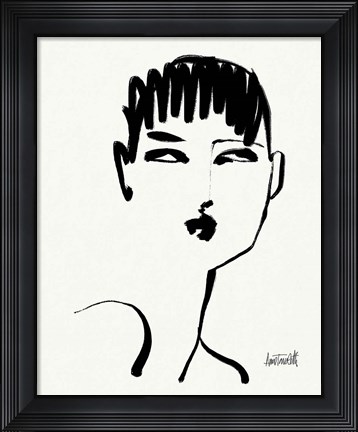 Framed Brush Portrait VII Print