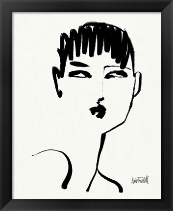 Framed Brush Portrait VII Print