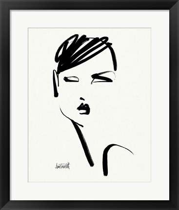 Framed Brush Portrait IV Print