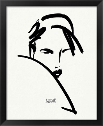 Framed Brush Portrait V Print