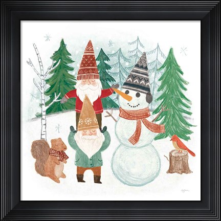 Framed Woodland Gnomes IV Print