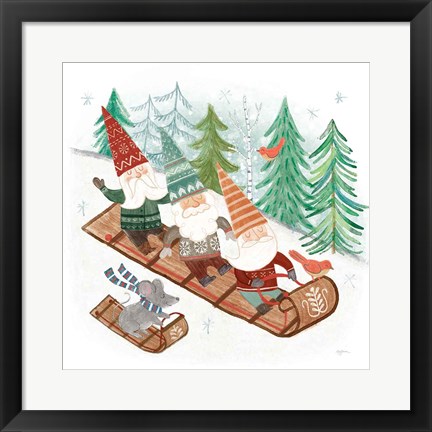 Framed Woodland Gnomes III Print