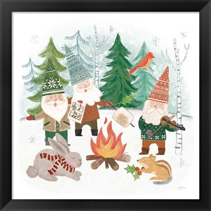 Framed Woodland Gnomes II Print