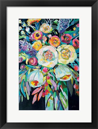 Framed Lilys Bouquet Black Print