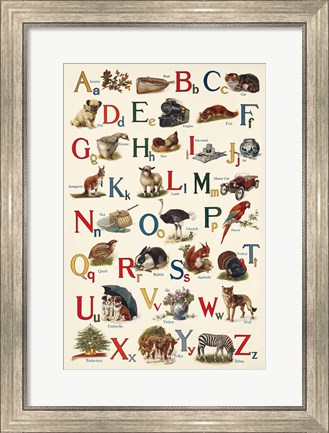 Framed Schoolhouse Alphabet Print