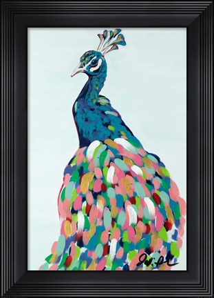 Framed Pop Peacock II Print