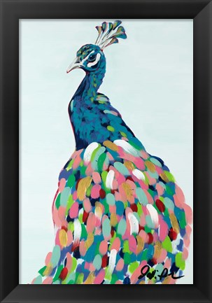 Framed Pop Peacock II Print