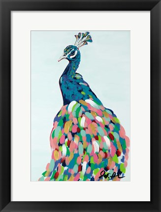 Framed Pop Peacock II Print