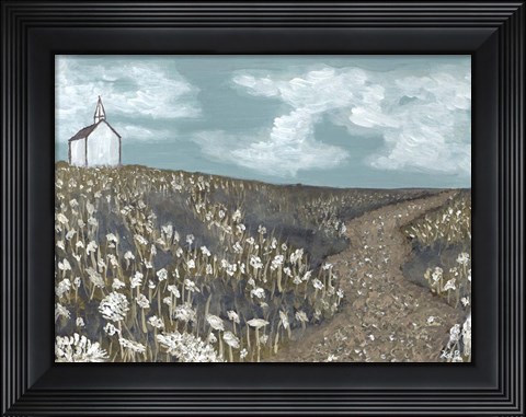 Framed Church on the Hill Print