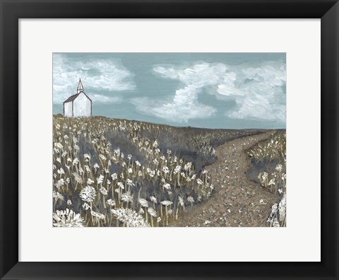 Framed Church on the Hill Print