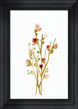 Framed Golden Pink Blossoms Print