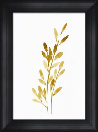 Framed Pretty Golden Leaves Print