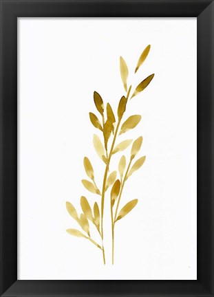 Framed Pretty Golden Leaves Print