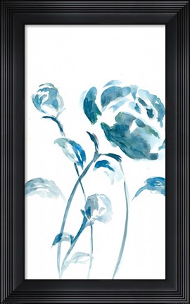 Framed Blue Peonies II Print