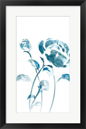 Framed Blue Peonies II Print