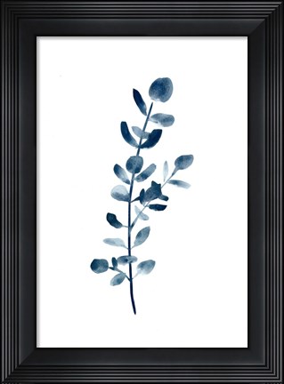 Framed Farmhouse Eucalyptus blue Print
