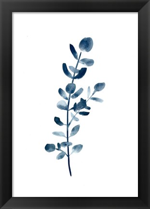 Framed Farmhouse Eucalyptus blue Print